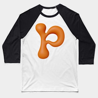 Liquid Type Letter P Baseball T-Shirt